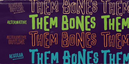 Them Bones Font Poster 5