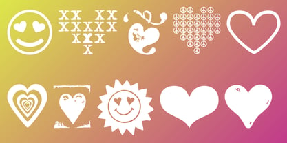Hearts Love Smile Font Poster 4