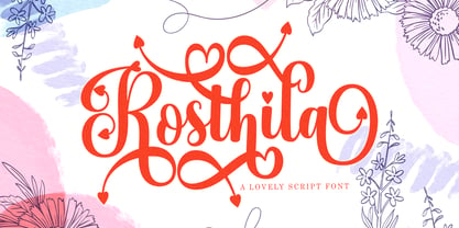 Rosthila Script Font Poster 1