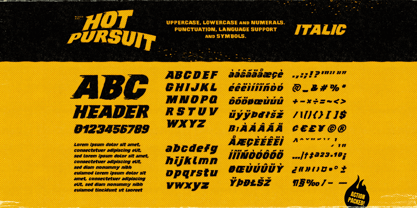 Hot Pursuit Font Poster 5