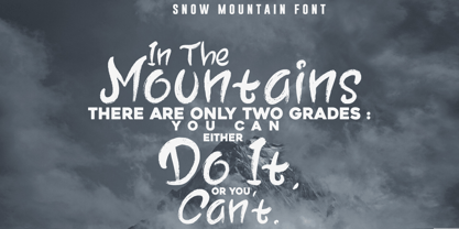 Snow Mountain Font Poster 2