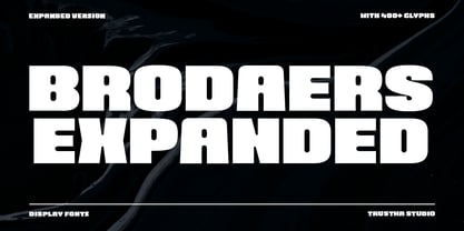 Brodaers Expanded Font Poster 1