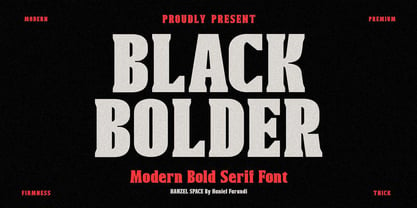 Black Bolder Font Poster 1