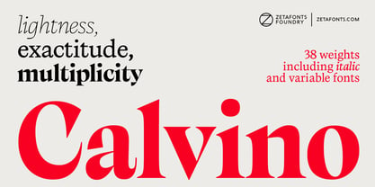 Calvino Font Poster 1