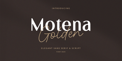 Motena Golden Font Poster 1