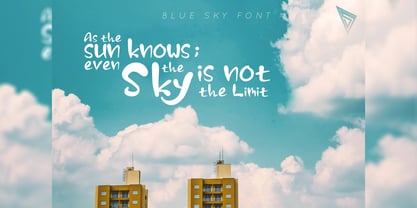Blue Sky Font Poster 2