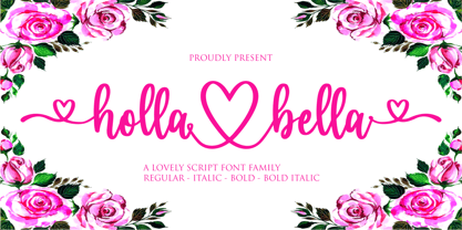 Holla bella Font Poster 1