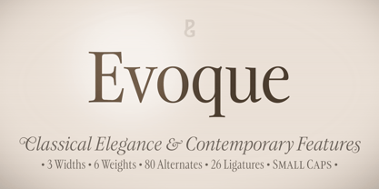 Evoque Font Poster 1