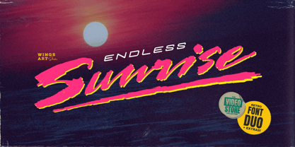Endless Sunrise Font Poster 1