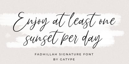 Fadhillah Signature Font Poster 2