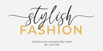 Fadhillah Signature Font Poster 5