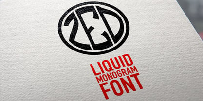 Liquid Monogram Font Poster 5