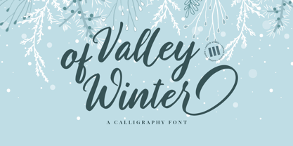 Valley of Winter Font Poster 1