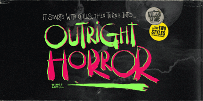 Outright Horror Font Poster 1