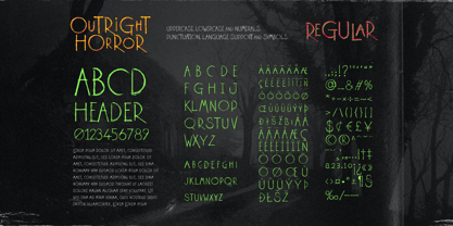 Outright Horror Font Poster 3