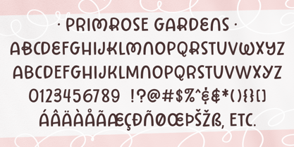 Primrose Gardens Font Poster 2