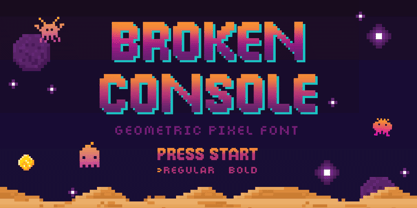 Broken Console Fuente Póster 1