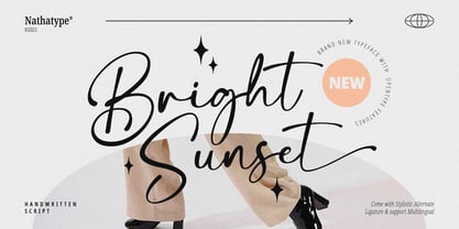 Bright Sunset Font Poster 1