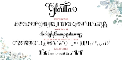 Gloritta Script Font Poster 7