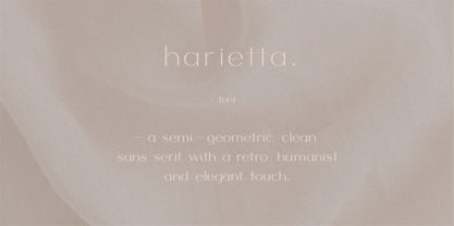 HV Harietta Font Poster 2