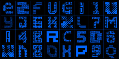 MultiType Maze Font Poster 15