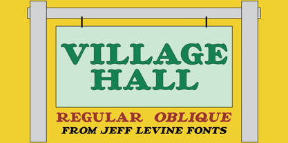 Village Hall JNL Font Poster 1