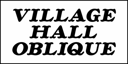 Village Hall JNL Font Poster 4