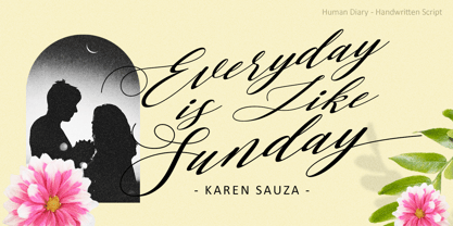 Human Diary Font Poster 9