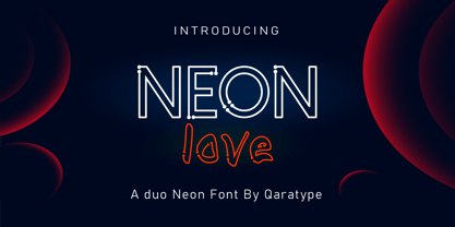NEON Love Font Poster 1