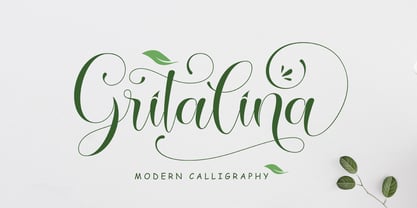 Gritalina Script Font Poster 1