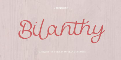 Bilanthy Font Poster 1
