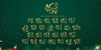 Stunning Christmas Monogram Font Poster 7