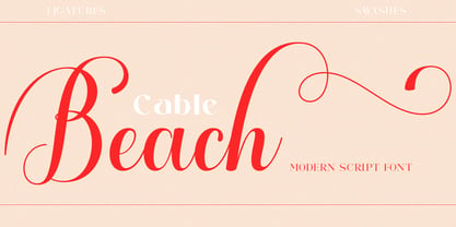 Cable beach Font Poster 1