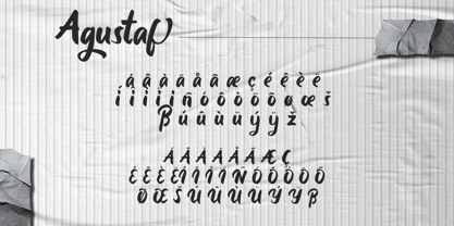 Agustaf Bold Script Font Font Poster 13