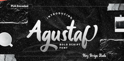 Agustaf Bold Script Font Police Poster 1