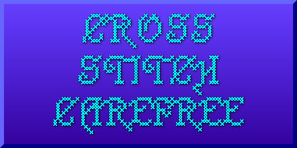 Cross Stitch Carefree Font Poster 1