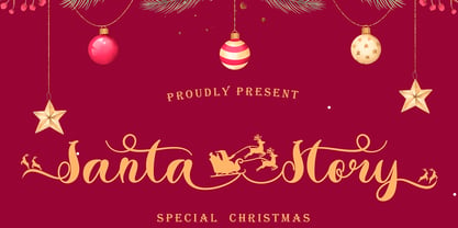 Santa Story Font Poster 1