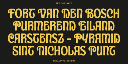 Trivenia Font Poster 4