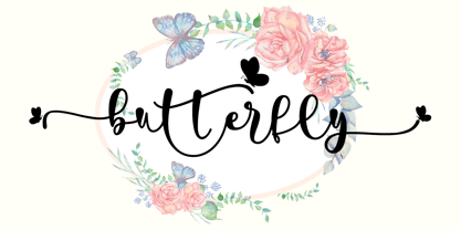 Pretty Butterfly Font Poster 1