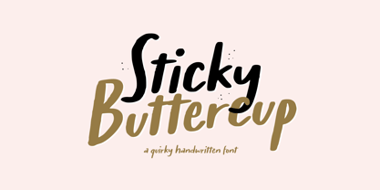Sticky Buttercup Fuente Póster 1