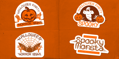 Spooky Monsta Font Poster 8