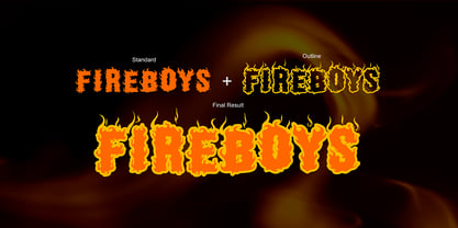 Fireboys Outline Font Poster 4