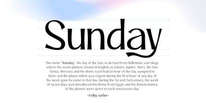 Roby Soho Font Poster 7