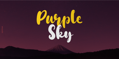 Purple Sky Font Poster 1