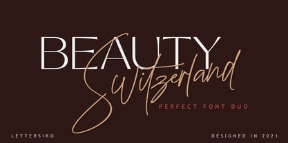 Beauty Switzerland Duo Font Poster 1