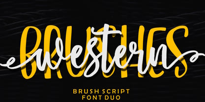 Western Brushes Font Poster 1