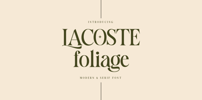 Lacoste Foliage Font Poster 1