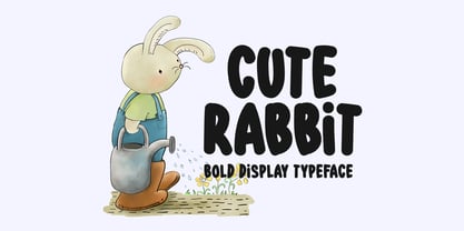 Cute Rabbit Font Poster 1