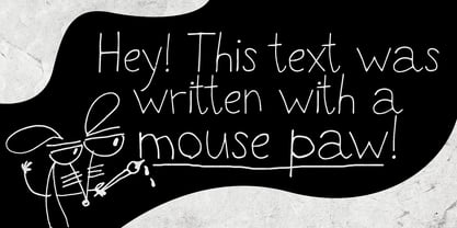 Mouse Paw Font Poster 1