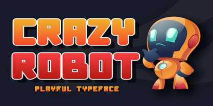 Crazy Robot Fuente Póster 1